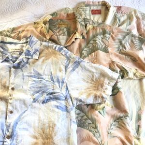 Lot of 3 Tommy Bahama Hawaiian Shirts Size XL